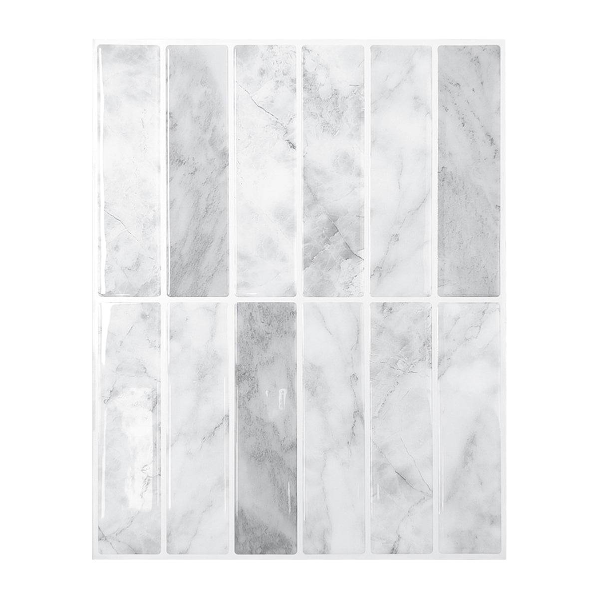 Azulejo lineal de mármol blanco