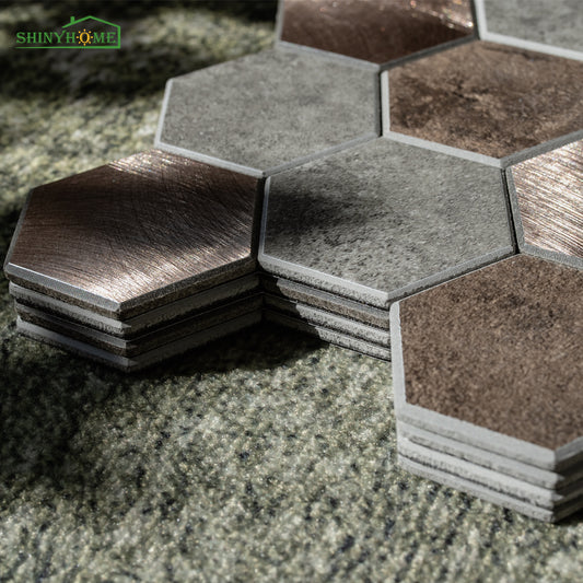 Rose Gold Hex Mosaic
