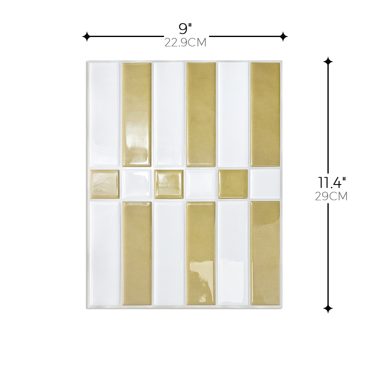 Linear Tile – Golden Beige & White
