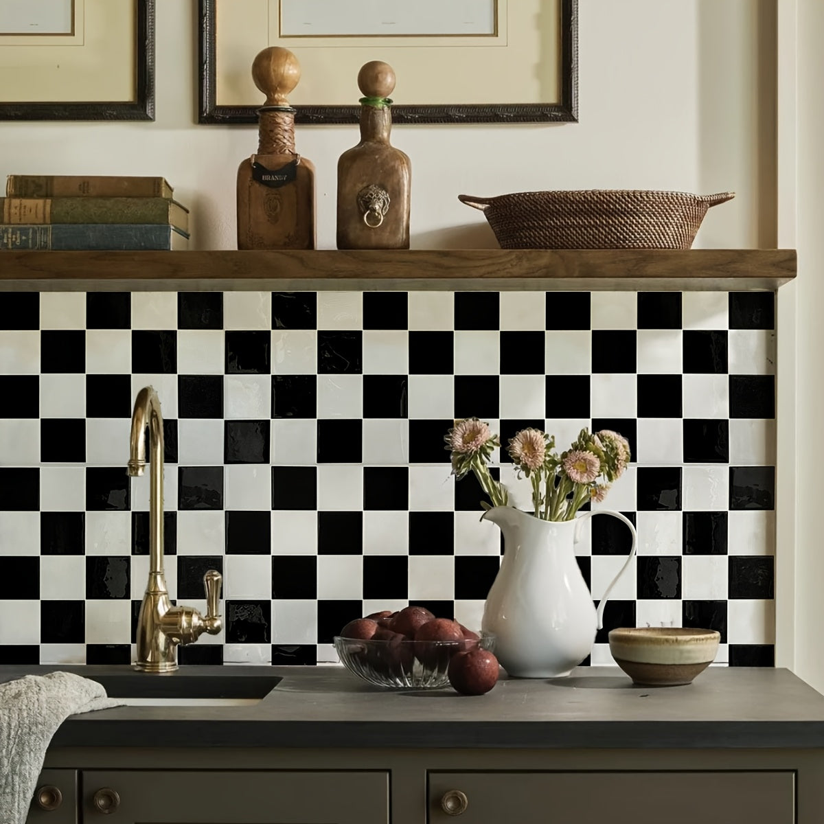 Azulejo ajedrezado – Negro y blanco