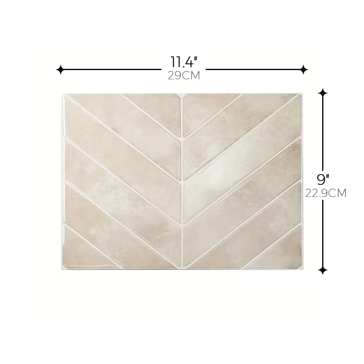 Herringbone Tile – Sand Beige