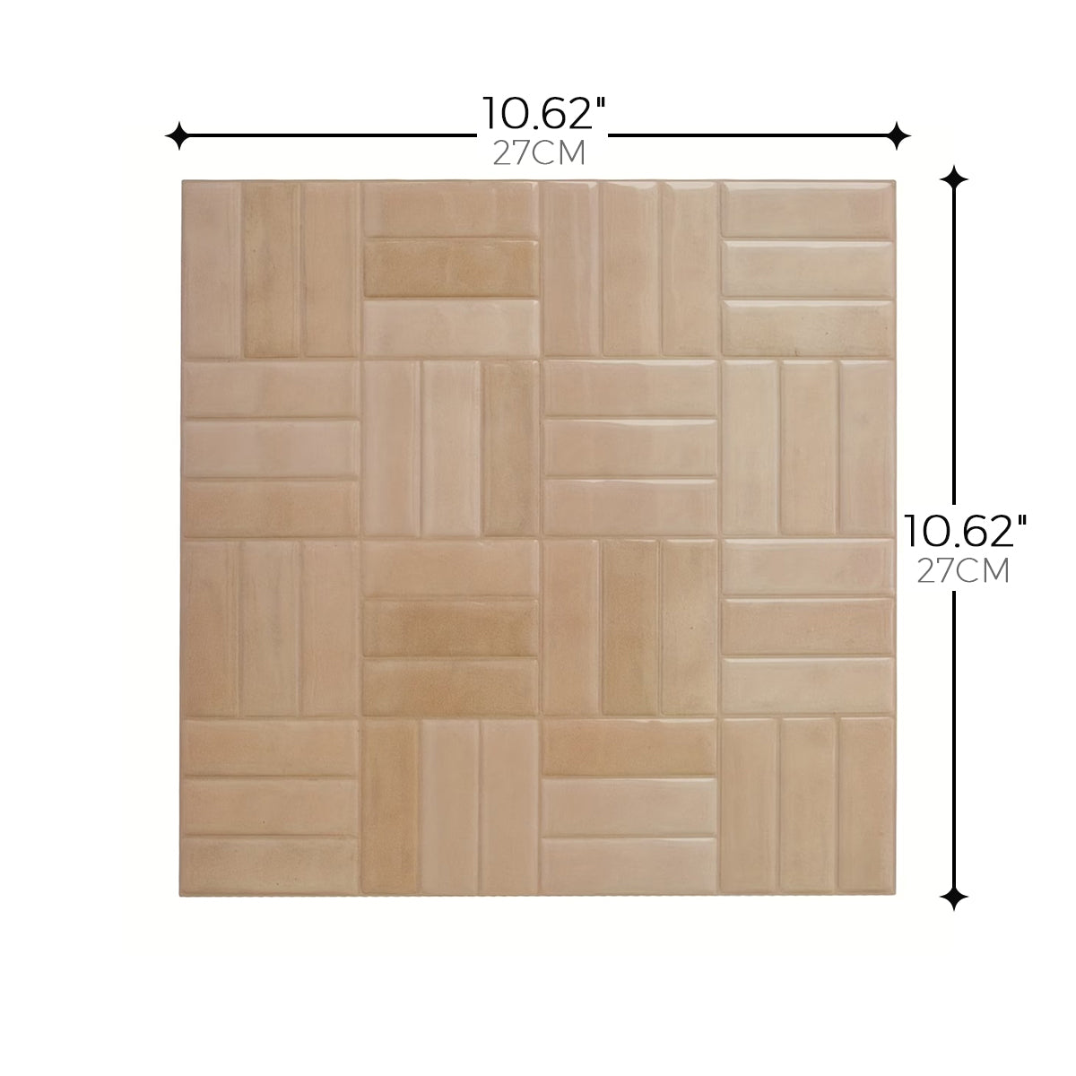 Basketweave Tile – Warm Sand Beige