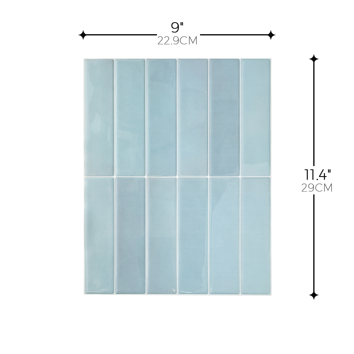 Mosaico Lineal Azul Cielo