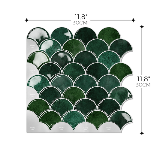 Fish Scale Tile – Emerald Tide