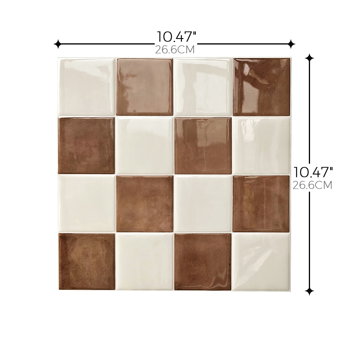 Checker Tile – Cocoa Cream