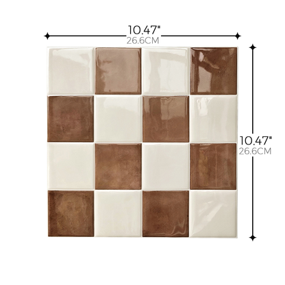Checker Tile – Cocoa Cream