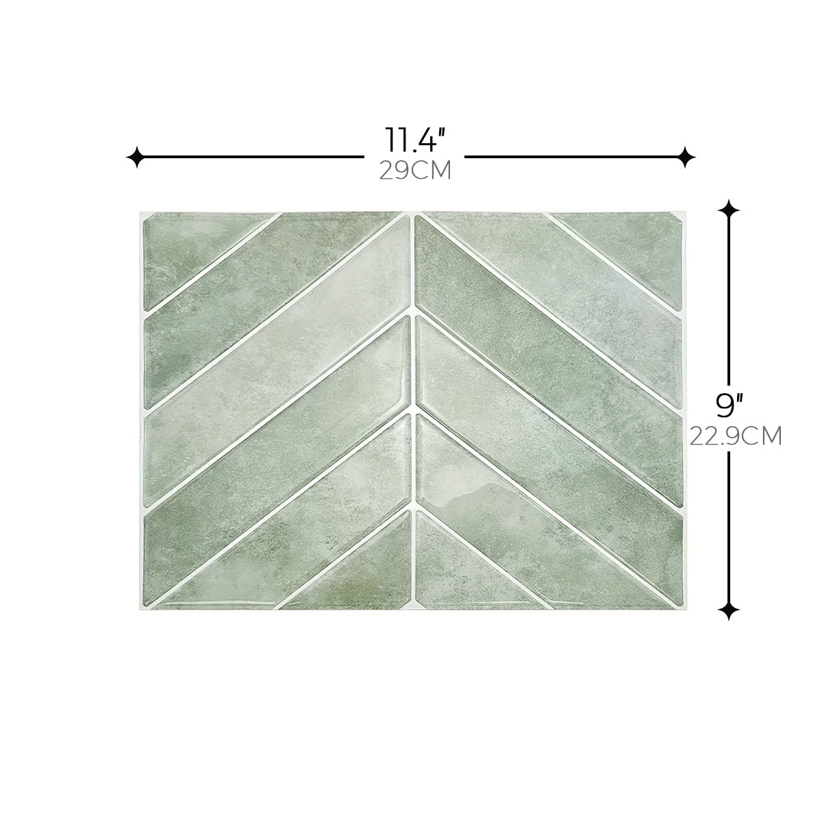 Herringbone Tile – Sage Green