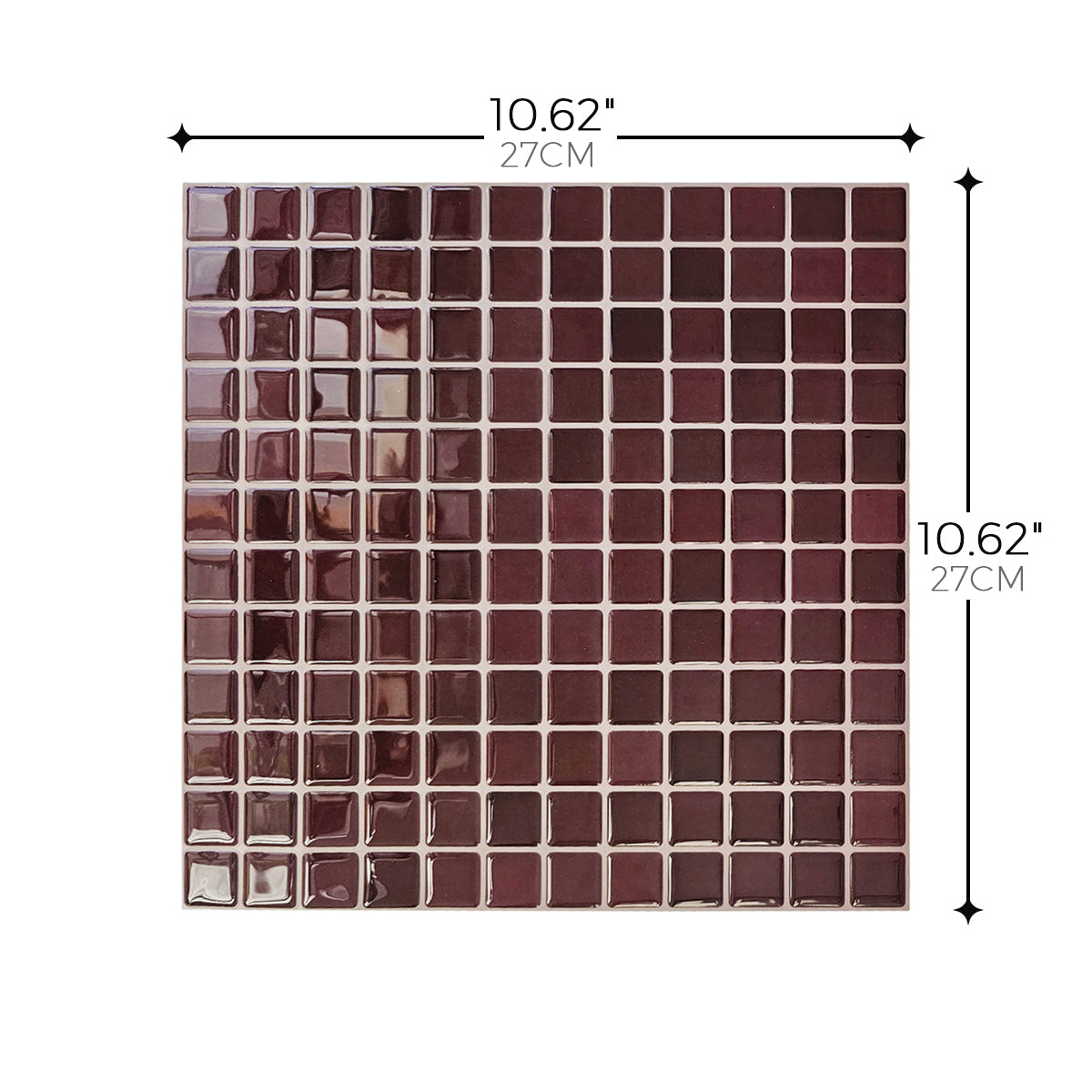 Mini Mosaic – Burgundy Wine