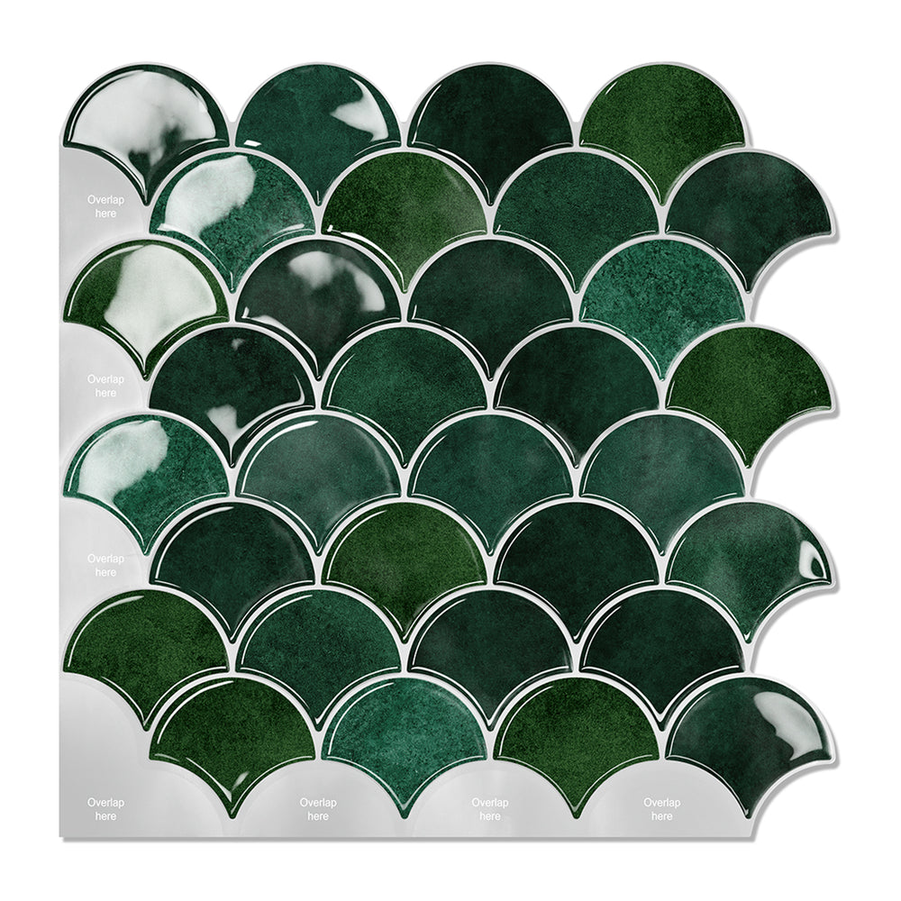 Fish Scale Tile – Emerald Tide