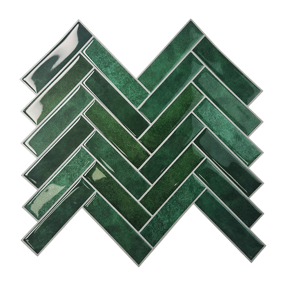 Herringbone Tile – Green