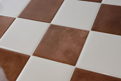 Checker Tile – Cocoa Cream