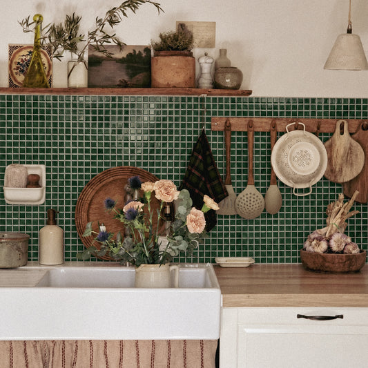 Mini Mosaic – Vintage Dark Forest Green