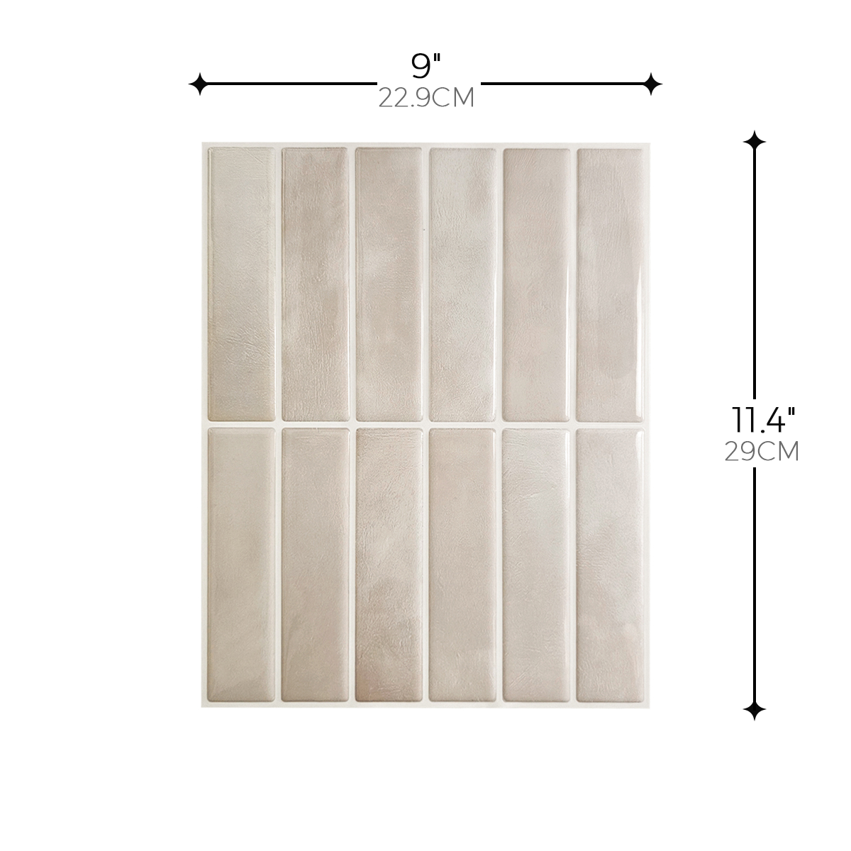 Carreau mural autocollant en gel Luna Cream