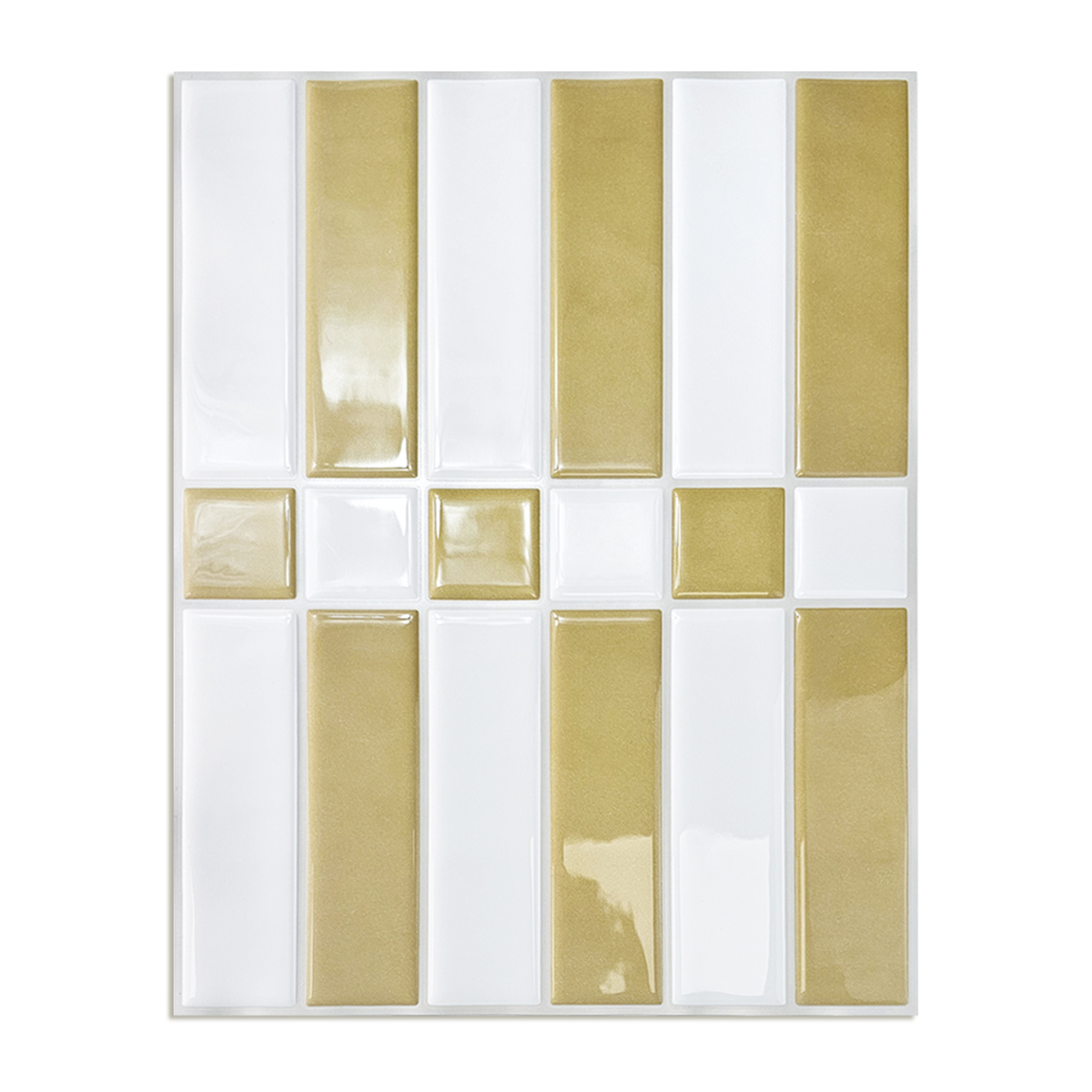 Linear Tile – Golden Beige & White
