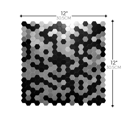 Metal Hex Mosaic – Black & Silver