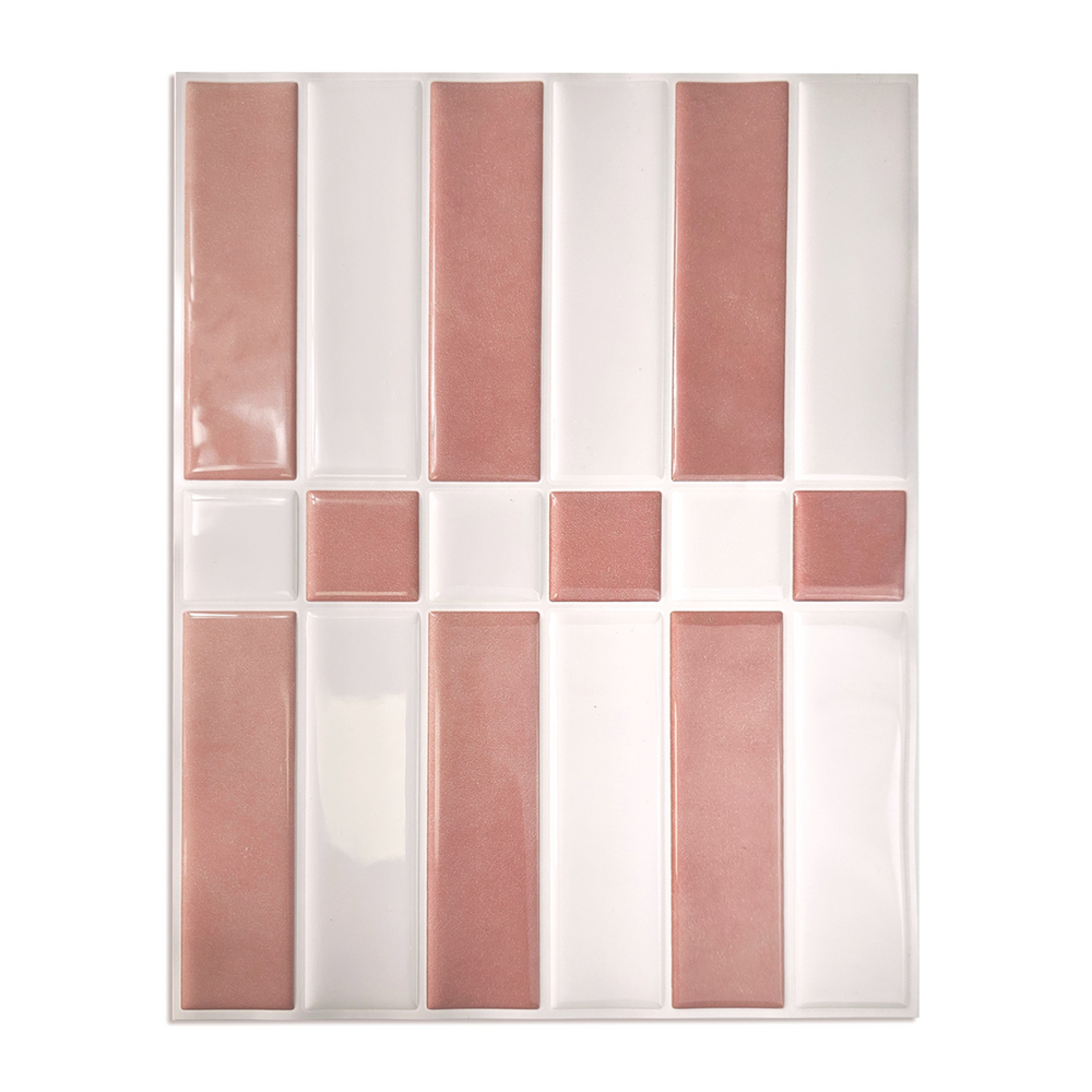 Linear Tile – Dusty Pink & White