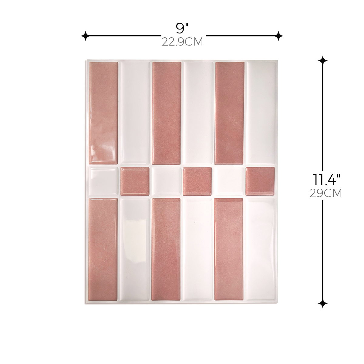 Linear Tile – Dusty Pink & White
