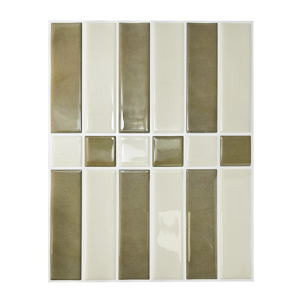 Linear Tile – Sage Olive & Cream