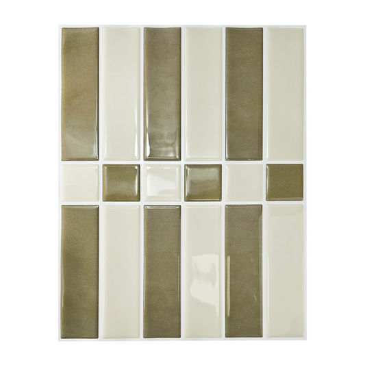 Linear Tile – Sage Olive & Cream
