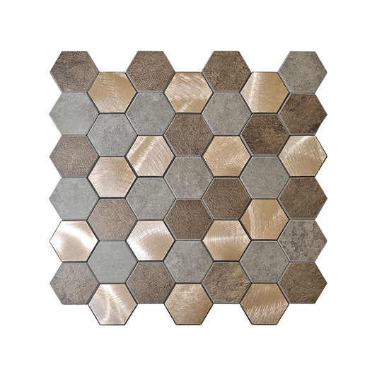 Rose Gold Hex Mosaic