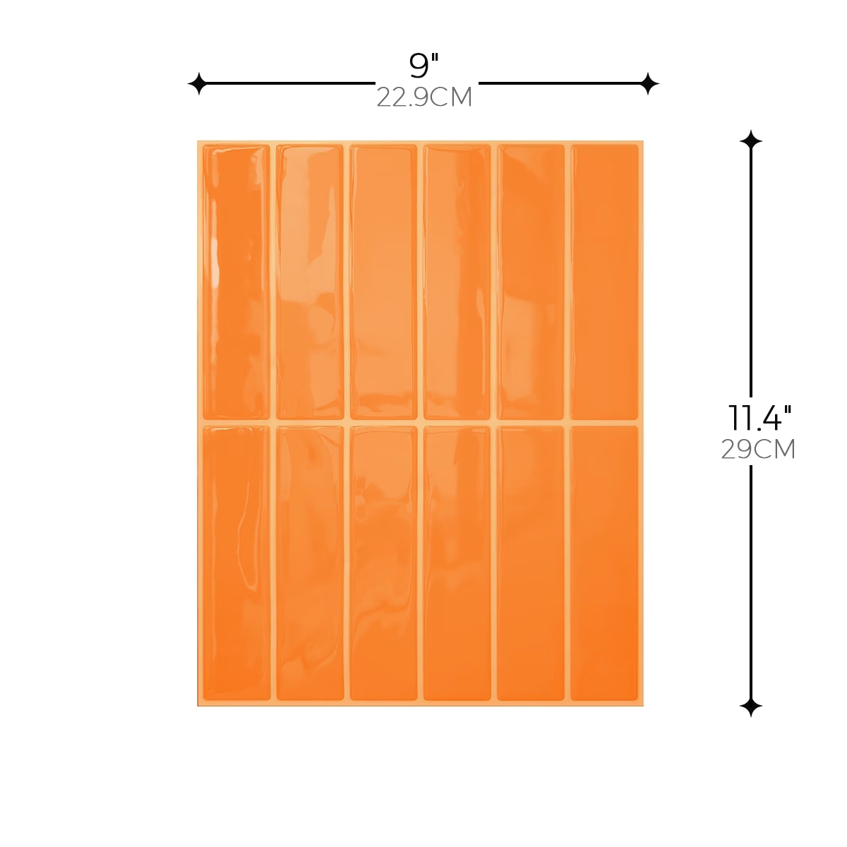 Linear Tile – Vivid Orange
