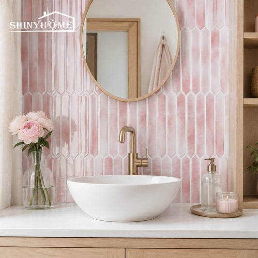 Picket Tile – Dusty Blush Watercolor Pink