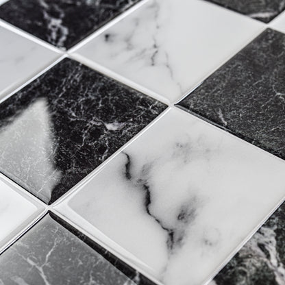 Checker Tile – Nero Marble
