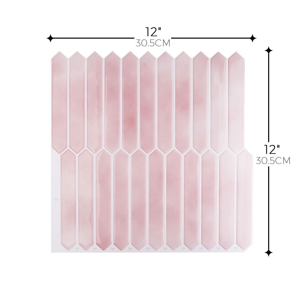 Picket Tile – Blush Watercolor Pink