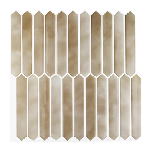 Picket Tile – Watercolor Taupe Brown