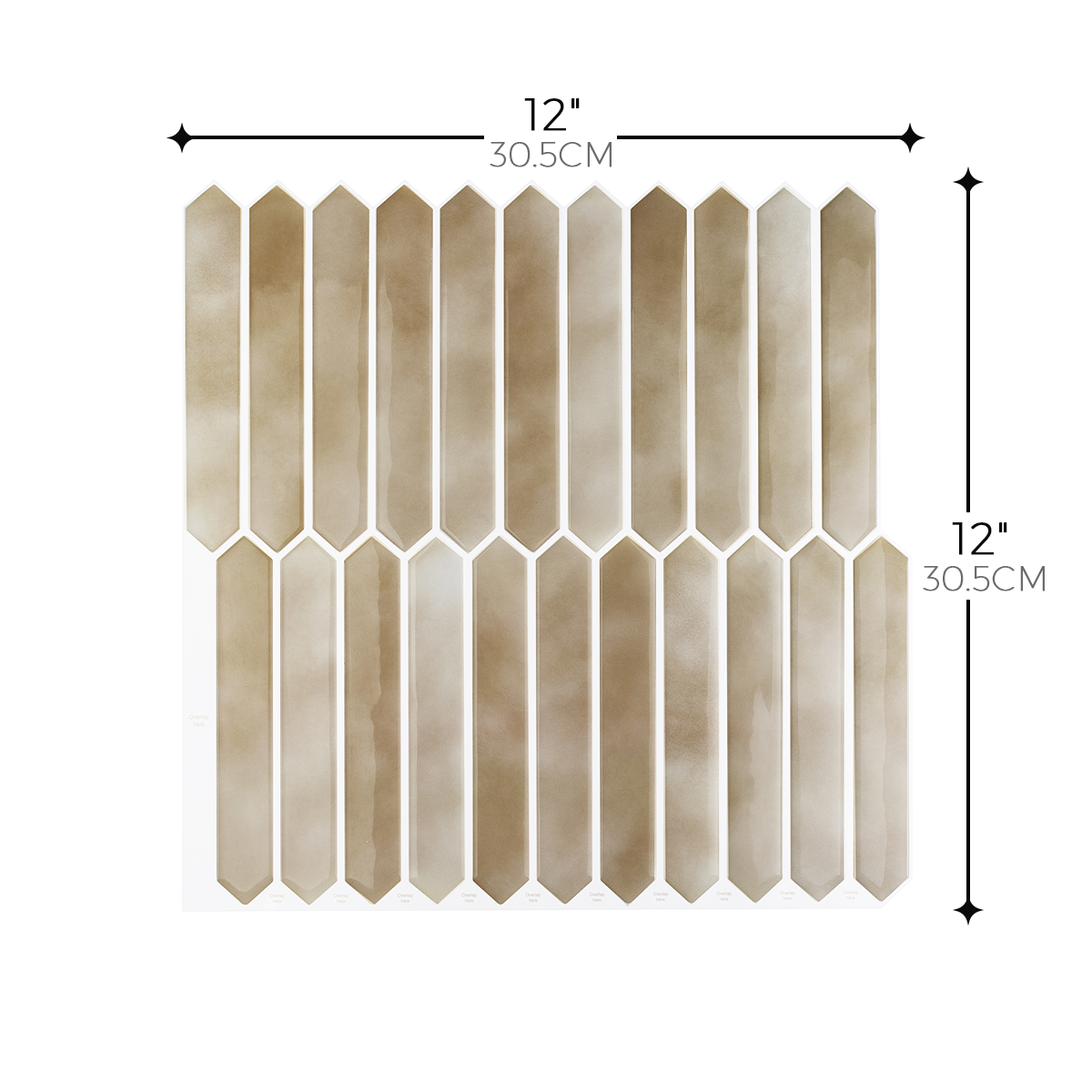 Picket Tile – Watercolor Taupe Brown