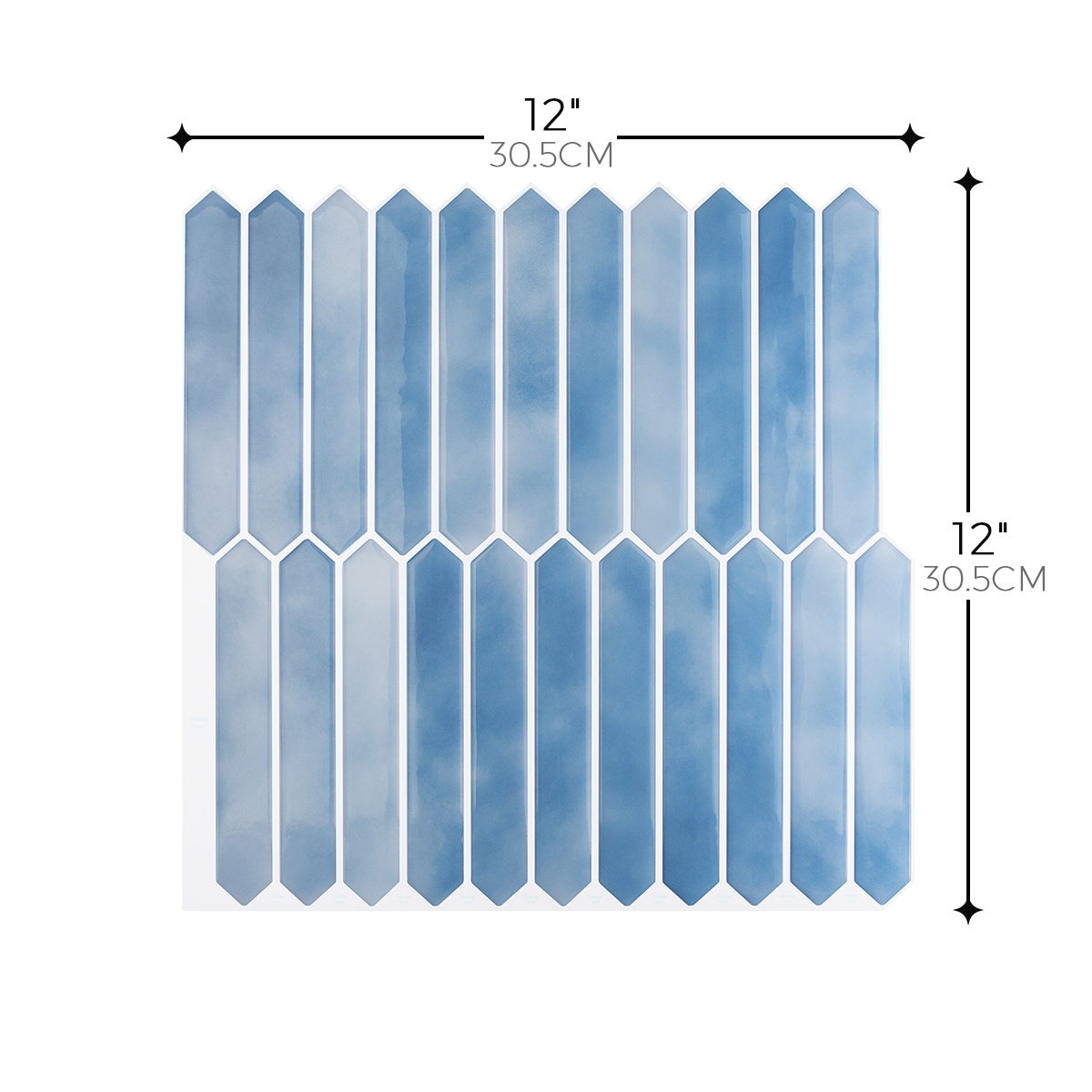 Picket Tile – Watercolor Sky Blue
