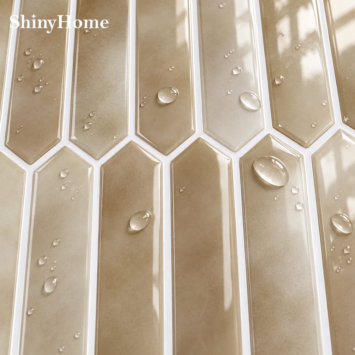 Picket Tile – Watercolor Taupe Brown