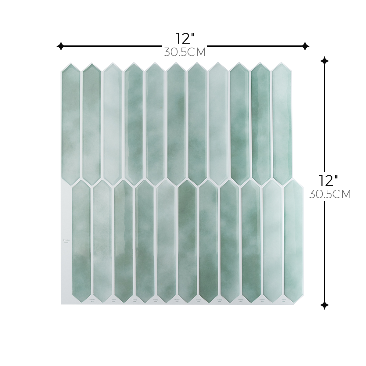 Picket Tile – Watercolor Sage Green