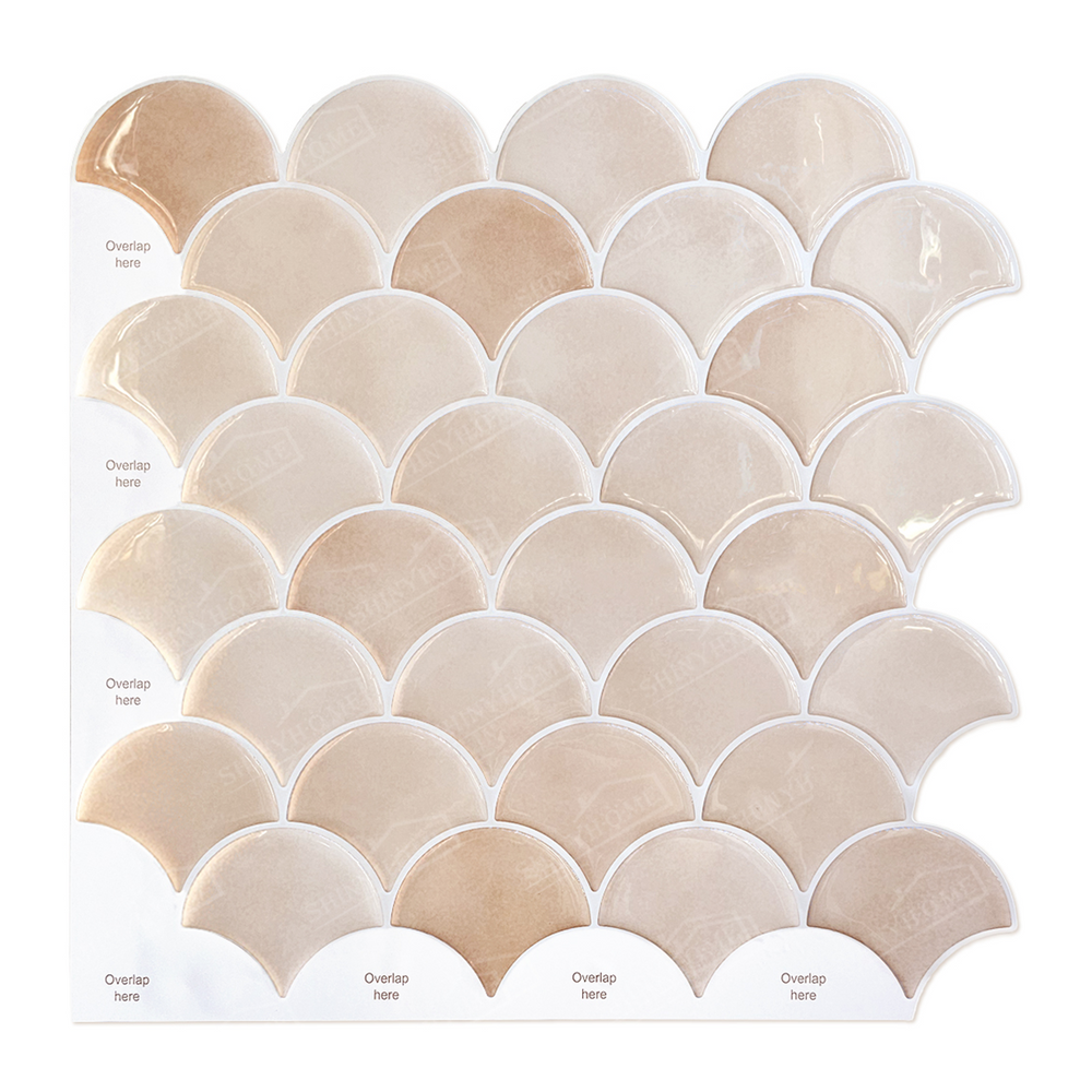 Fish Scale Tile – Warm Beige Haze
