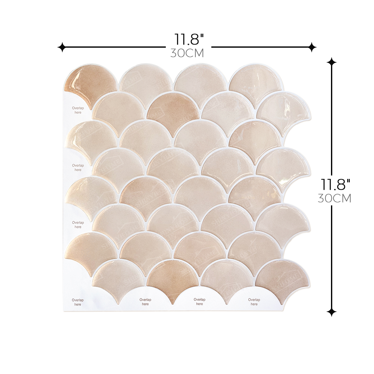 Fish Scale Tile – Warm Beige Haze