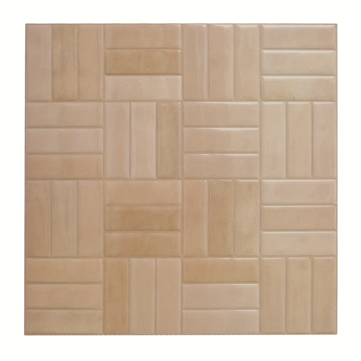 Basketweave Tile – Warm Sand Beige