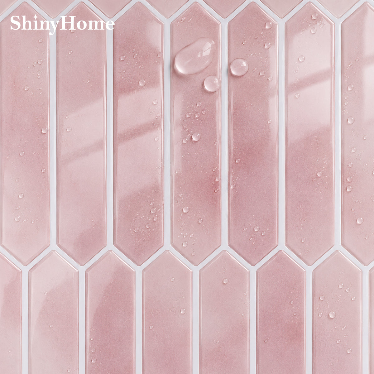 Picket-Fliese – Blush Watercolor Pink