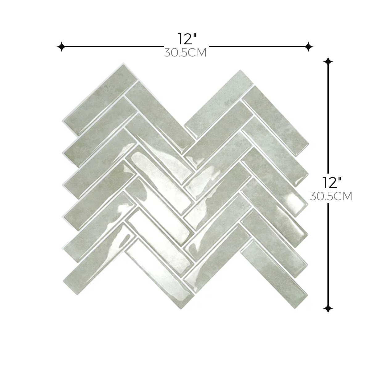 Herringbone Tile – Light Green
