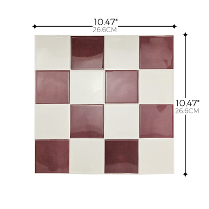 Checker Tile – Rose Wine