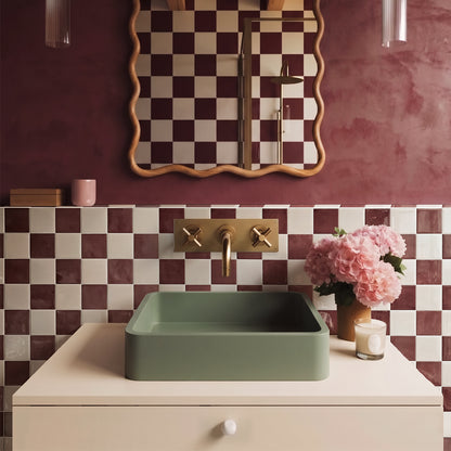 Mosaico de cuadros – Vino rosado
