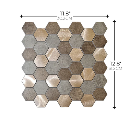 Mosaic Hex Tile – Rose Gold