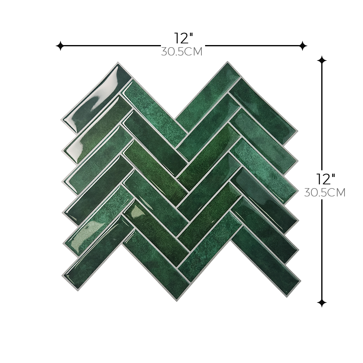 Herringbone Tile – Green