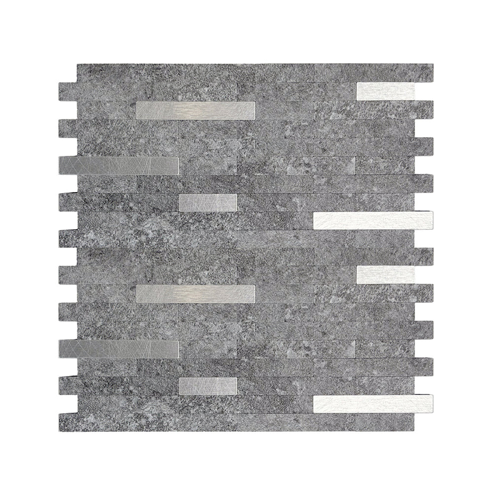 Long Metal Mosaic Tile – Gray rock texture