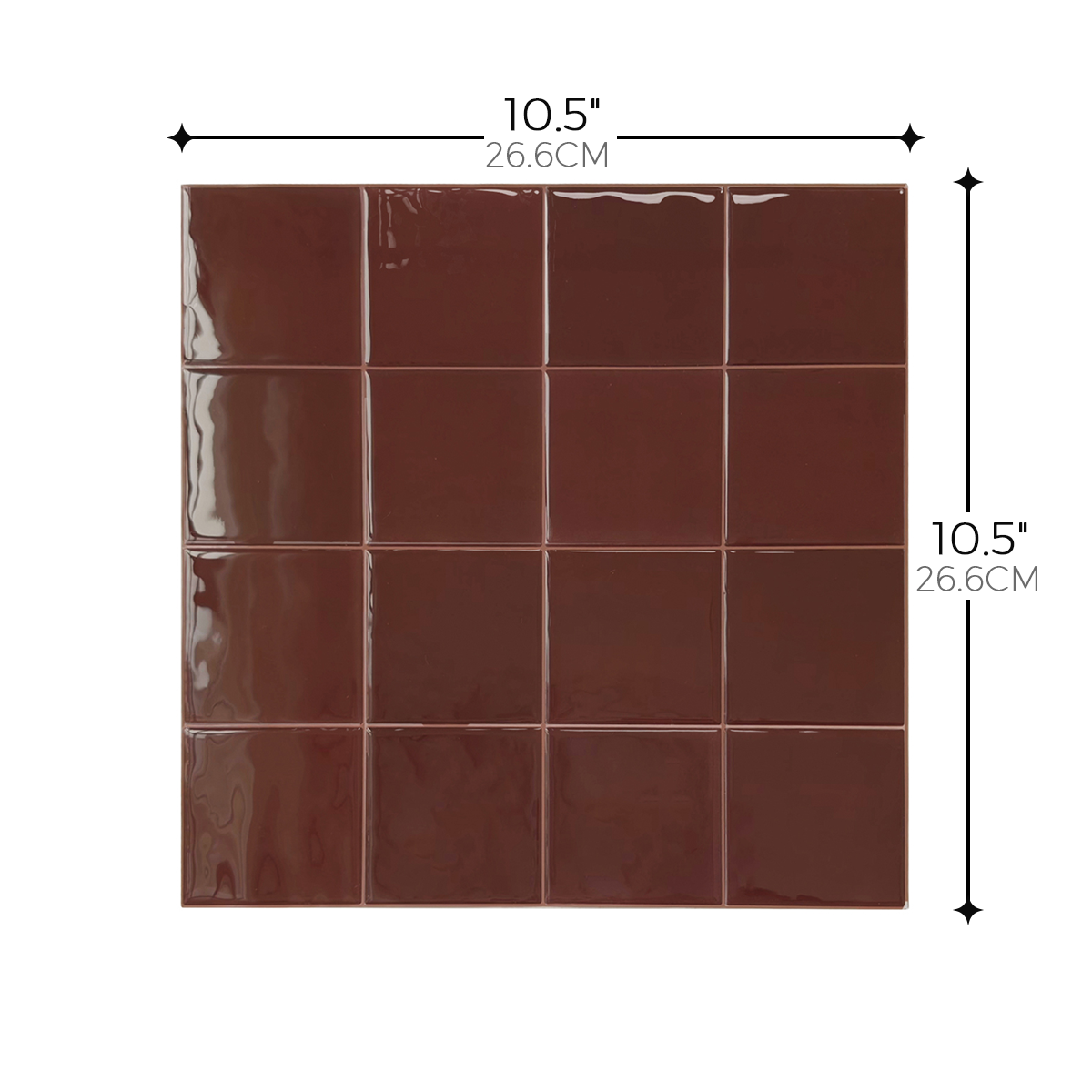 Classic Square – Burgundy Chocolate