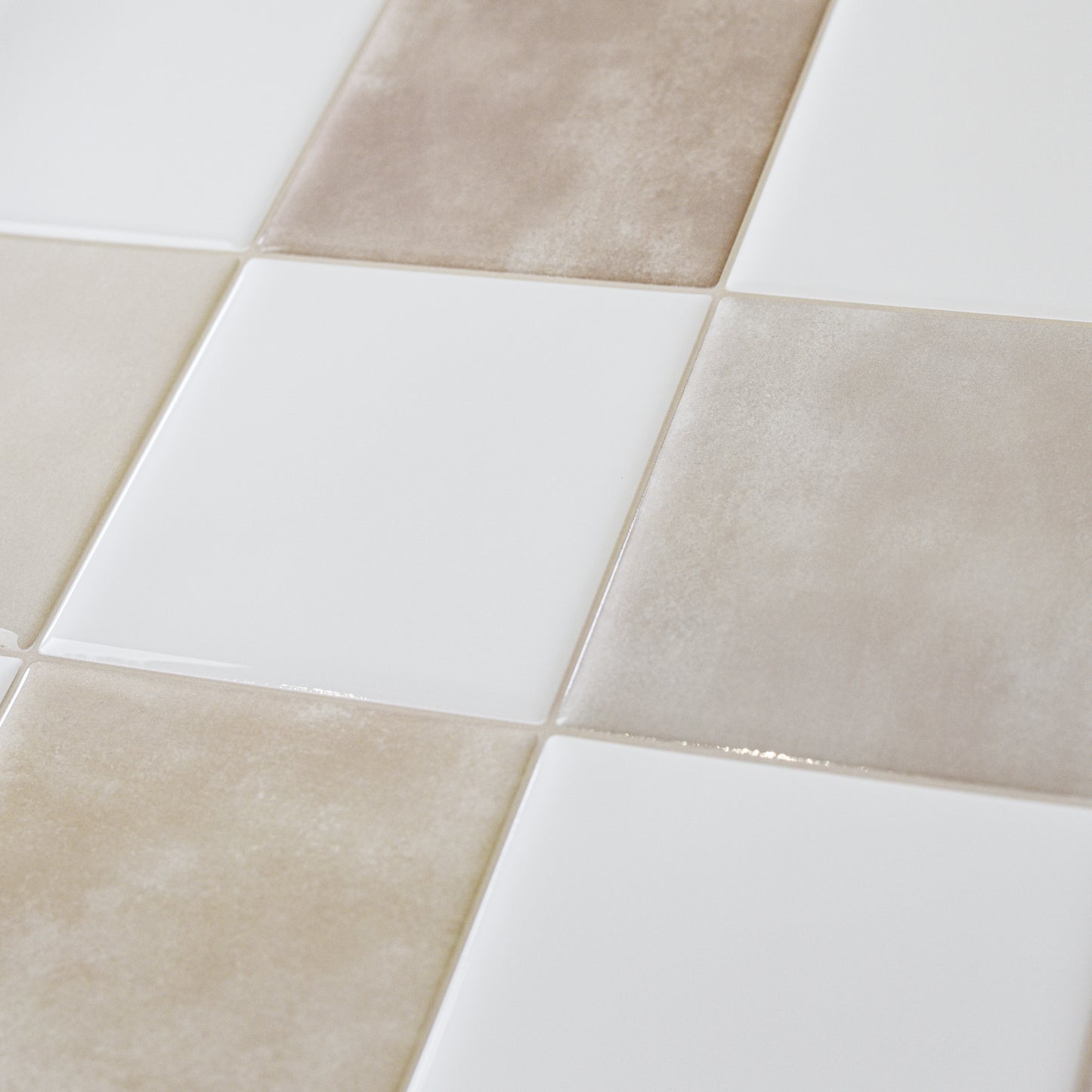 Checker Tile – Café Cream