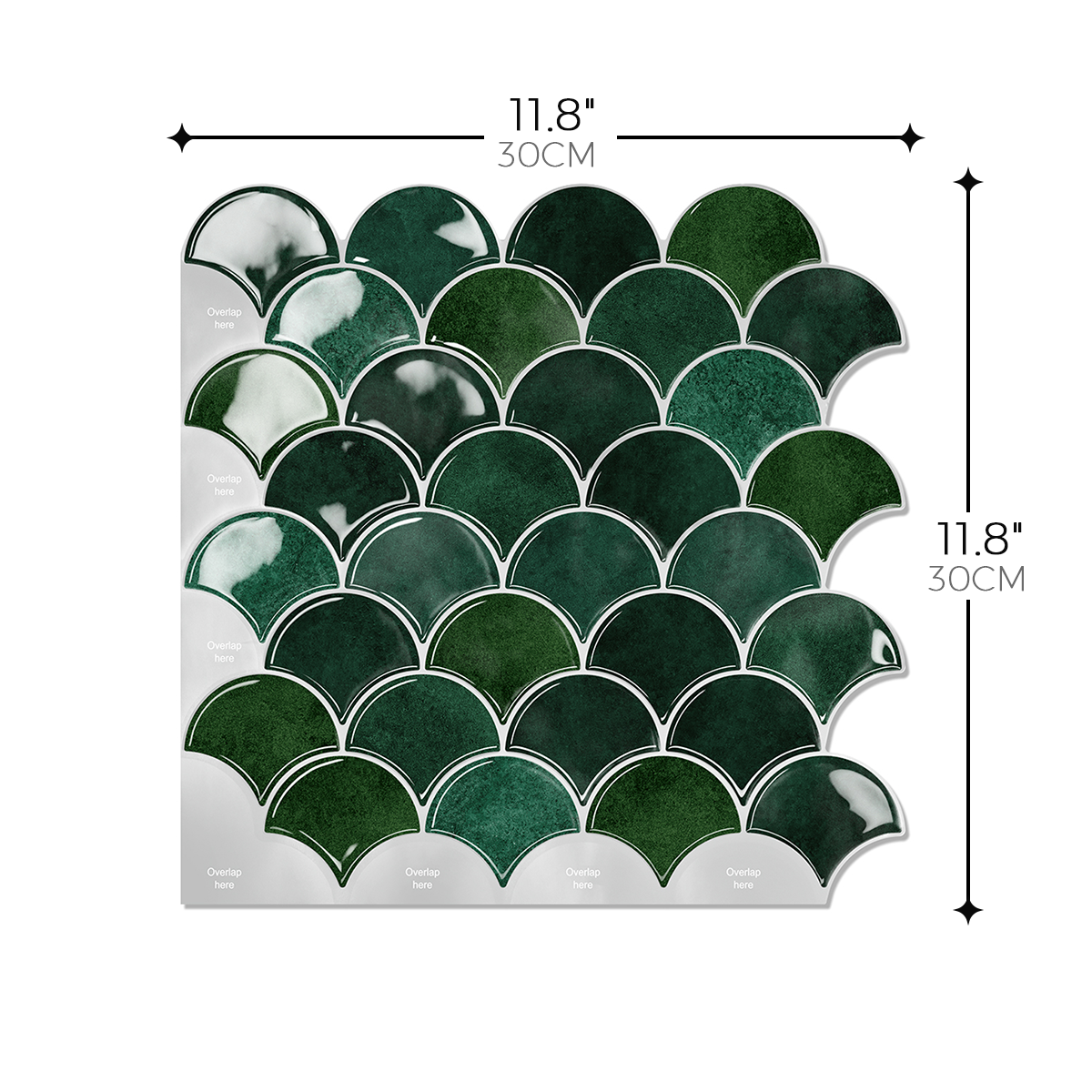 Fish Scale Tile – Emerald Tide