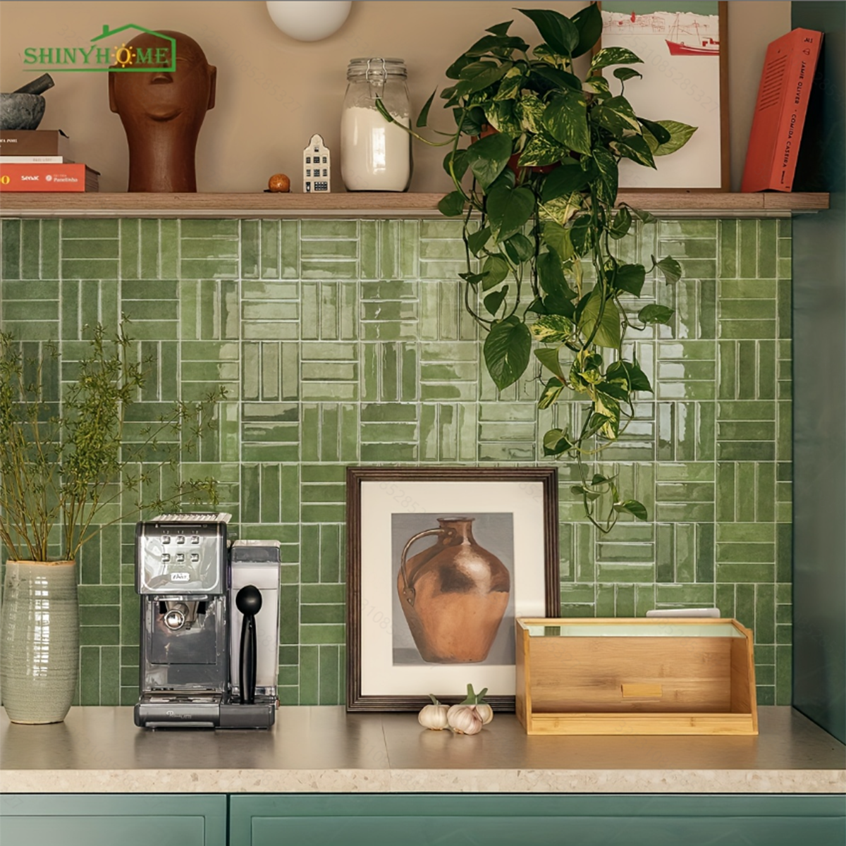 Basketweave Tile – Moss Olive