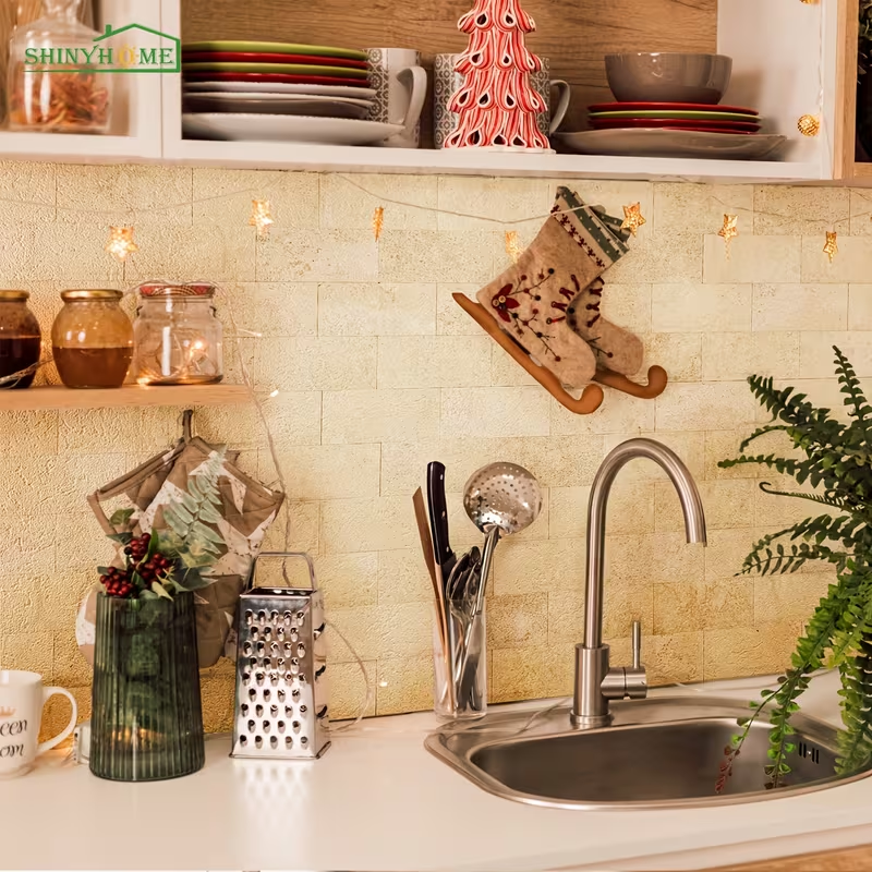 Rigid PVC Wall Panel – Beige Travertine