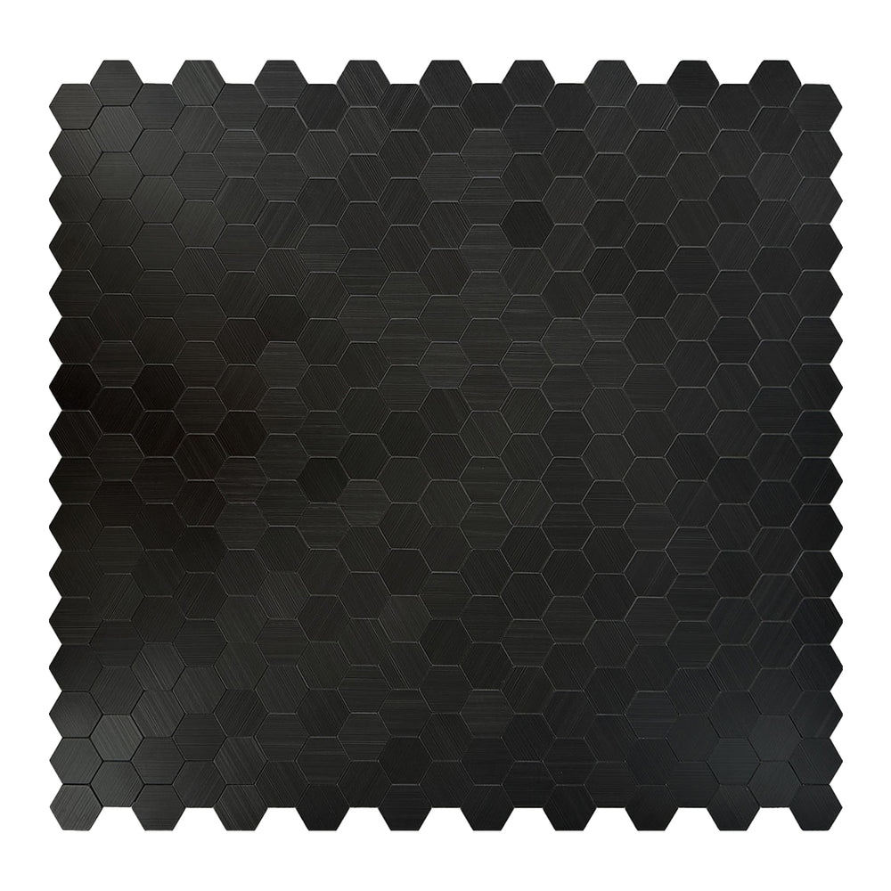 Metal Hex Mosaic – Modern Black