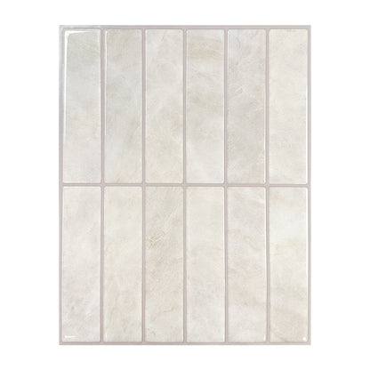 Beige marble-patterned kitchen backsplash